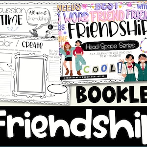 May include: A colourful booklet titled "Friendship" with the words "Head-Space Series" and "Cool!" The booklet is for kids who love to be themselves and includes individual and group activities.