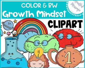 Growth Mindset Clip Art {Color /for Growth Mindset Posters}