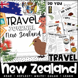 Kids Travel Journal New Zealand Travel Journal Kids New Zealand Vacation Book Kids New Zealand Travel Book Travel Activities New Zealand Kid