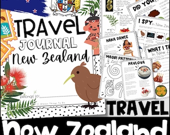 Kids Travel Journal New Zealand Travel Journal Kids New Zealand Vacation Book Kids New Zealand Travel Book Travel Activities New Zealand Kid