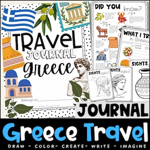 Kids Travel Journal Greece Kids Travel Activities Greece Vacation Worksheets Greece Coloring Pages Greece Activities Kids Greece Printables.