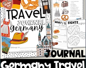 Kids Travel Journal Kids Germany Travel Activities Kids Vacation Book Germany Coloring Kids Travel Printables Germany Kids Travel Pages