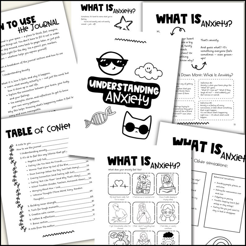 teen anxiety worksheets