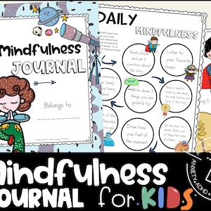 Mindfulness Journal Kids Mindfulness Journal Printable Mindfulness Journal PDF Mindfulness Activities for Kids Mindfulness Practices Journal