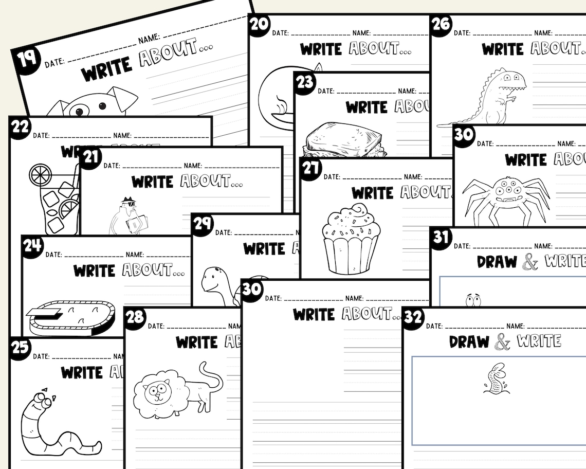 Writing Prompts for Kids Writing Practice Sheet for Kids Writing ...