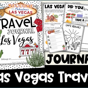 Diario de viajes para niños Diario de viajes de Las Vegas para niños Diario de viajes para niños de Las Vegas Diario de vacaciones para niños de Las Vegas imprimible Diario de vacaciones para niños Las Vegas PDF