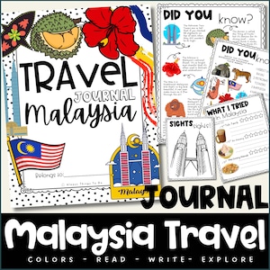 Kids Travel Journal Kids Malaysia Travel Activities Kids Vacation Book Malaysia Coloring Kids Travel Printables Malaysia Kids Travel Pages