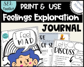 Feelings Worksheets Feelings Journal Feelings Druckbare Seiten für Lernende der zweiten und dritten Klasse Gefühle Arbeitsblätter für das Lernen von Gefühlen PDF.