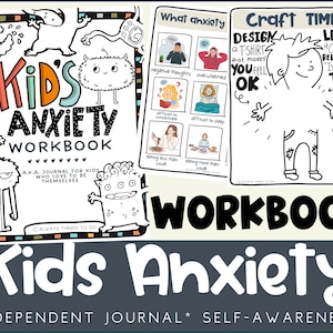 Anxiety Workbook for Kids Worry Worksheets Anxiety Worksheets for Kids Coping Skills Anxiety Management Activities Anxiety Journal for Kids.