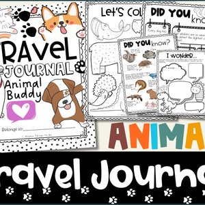 Kids Travel Journal Animal Travel Journal Animal for Kids Vacation Book Animal Kids Travel Journal Travel Activities for Kids Animal Journal