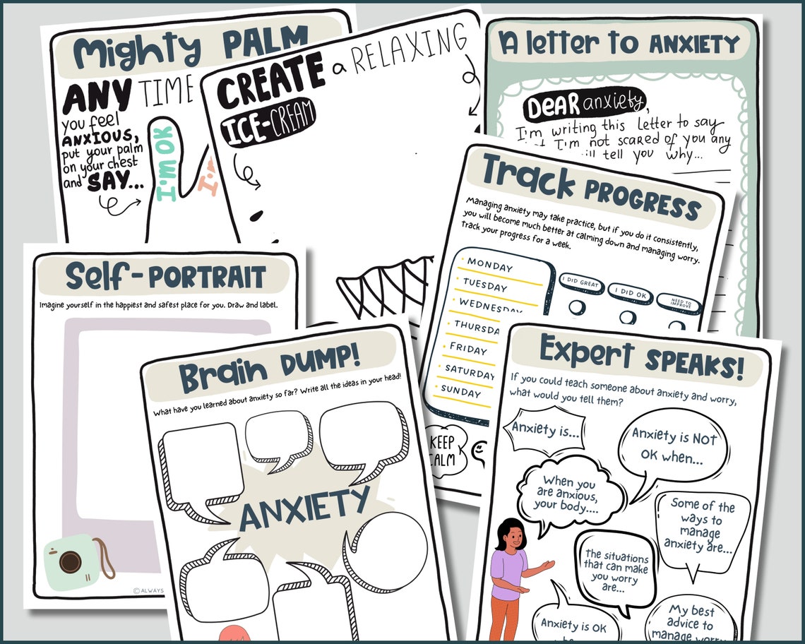 Anxiety Workbook for Kids Worry Worksheets Anxiety Worksheets for Kids ...