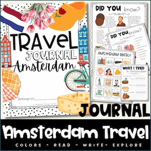 Kids Travel Journal Kids Amsterdam Travel Activities Kids Vacation Book Amsterdam Coloring Kids Travel Printable Amsterdam Kids Travel Pages