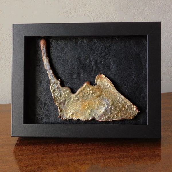 Warm, Eye candy View of Natural Copper Splash for Interior Design or Gift in Decor Tabletop Frame