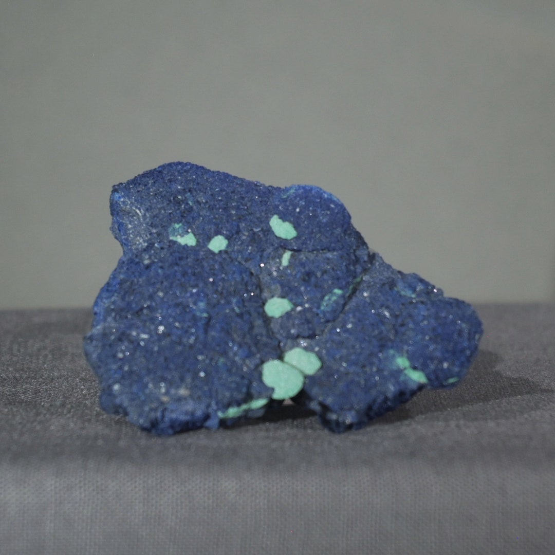 A Triangle of Azurite Made of Drusy Type Crystals With Spots of ...