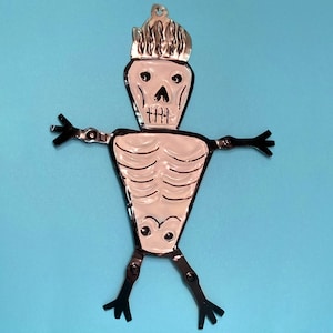 Mexican Tin Ornament,  Dia de los Muertos ornament,  Day of the Dead Ornament,  Saolo Moreno