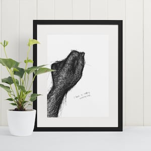 Crazy F*%#ing Life - Handzeichnung- Skizze Kunstdruck Wandbehang