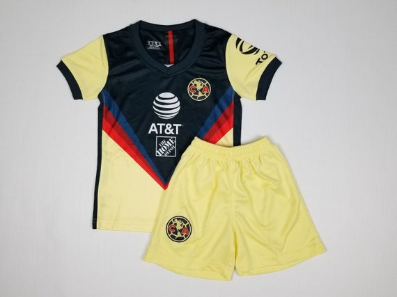 Club America Kids Set Yellow America Jersey Soccer Uniform - Etsy México