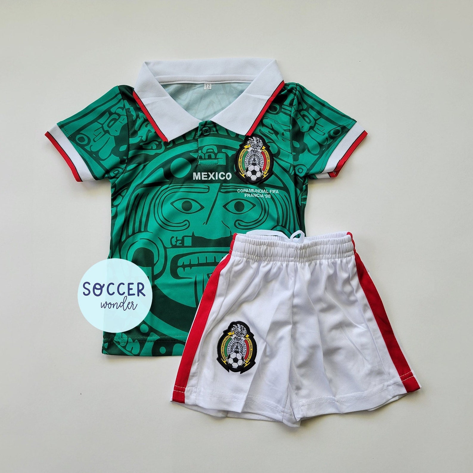 Mexico '98 Kids Set Mexico Soccer Uniform Soccer Set Etsy