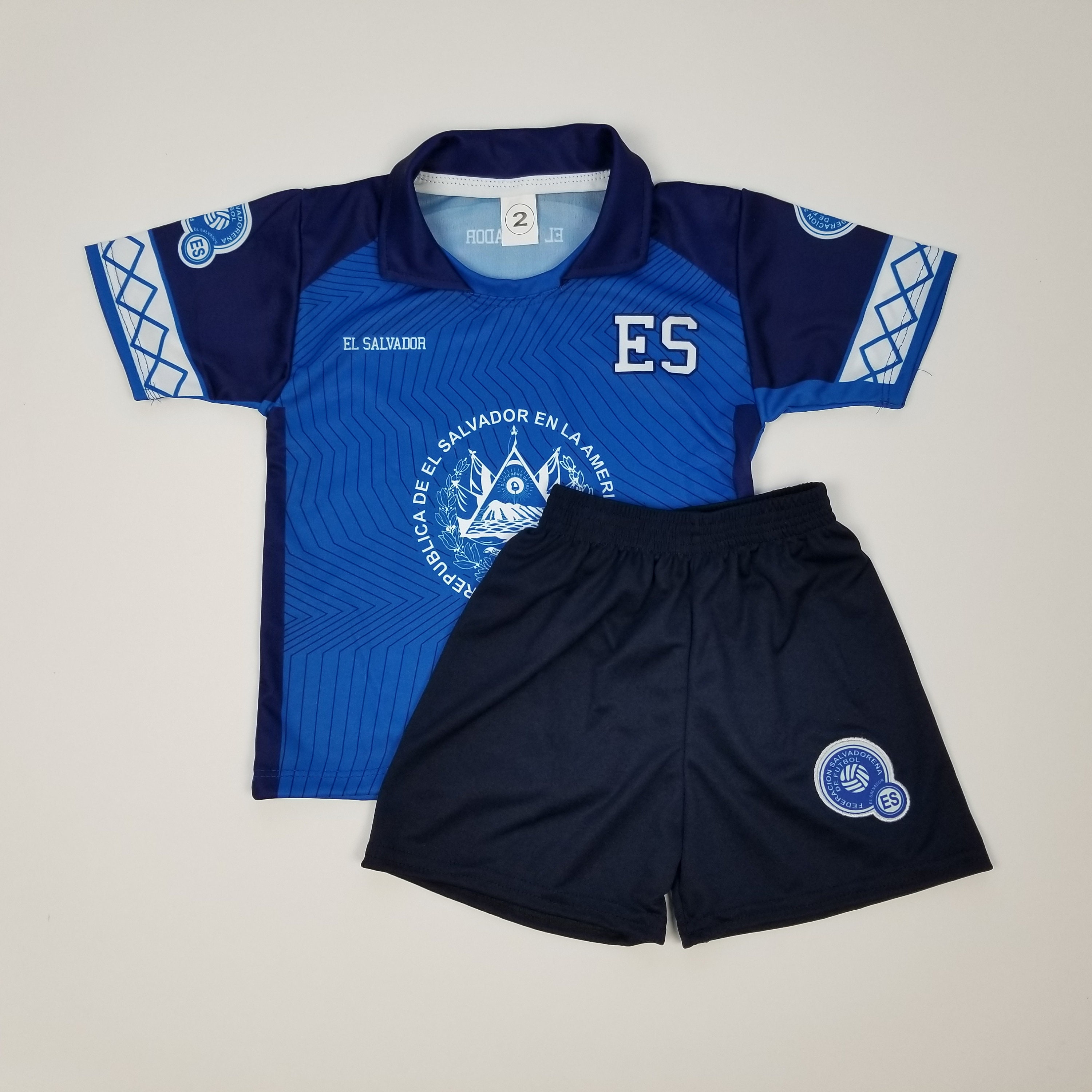 El Salvador Kids Jersey, Kids Soccer Set, Jersey & Shorts, El Salvado…
