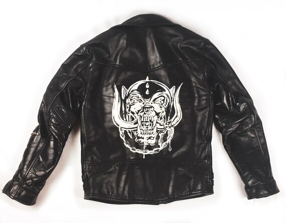 Custom Painted Leather Jacket Etsy