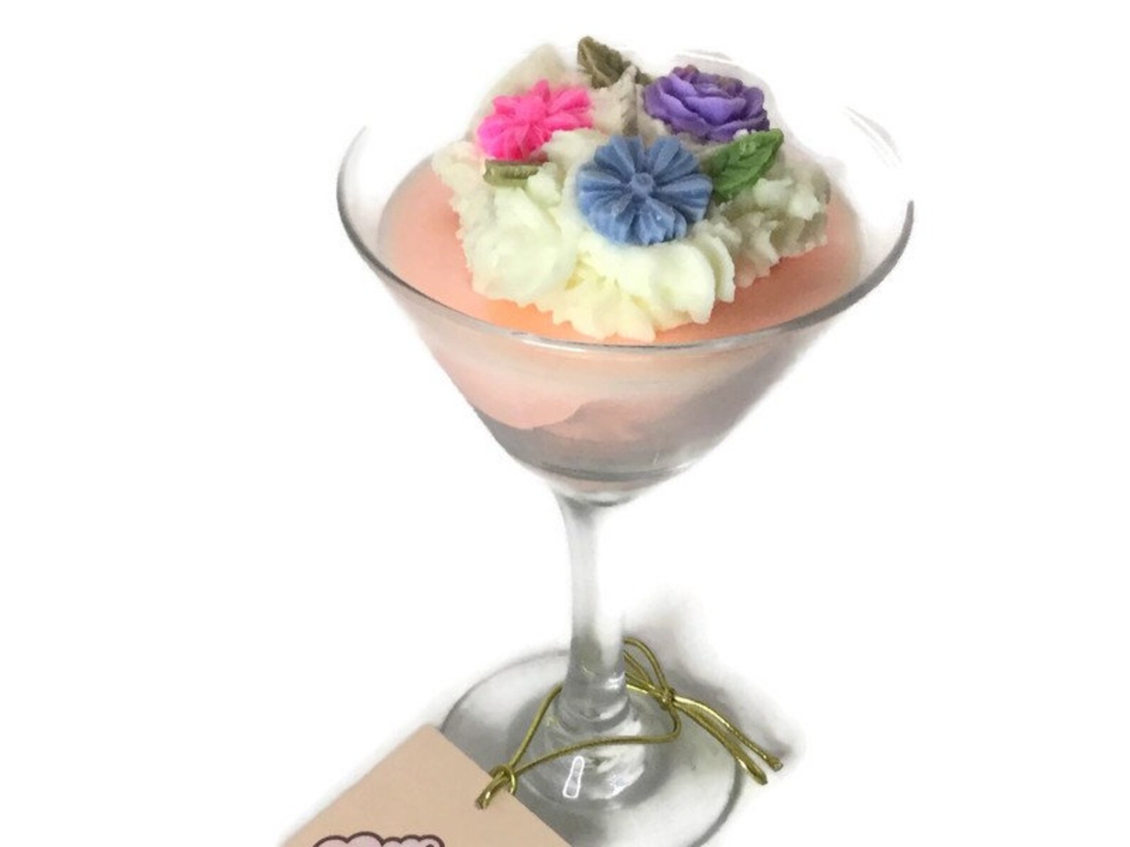 Martini Glass Candle Soy Candle Handmade Wedding Candle Etsy