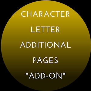 Complemento de carta de personagem - Páginas adicionais