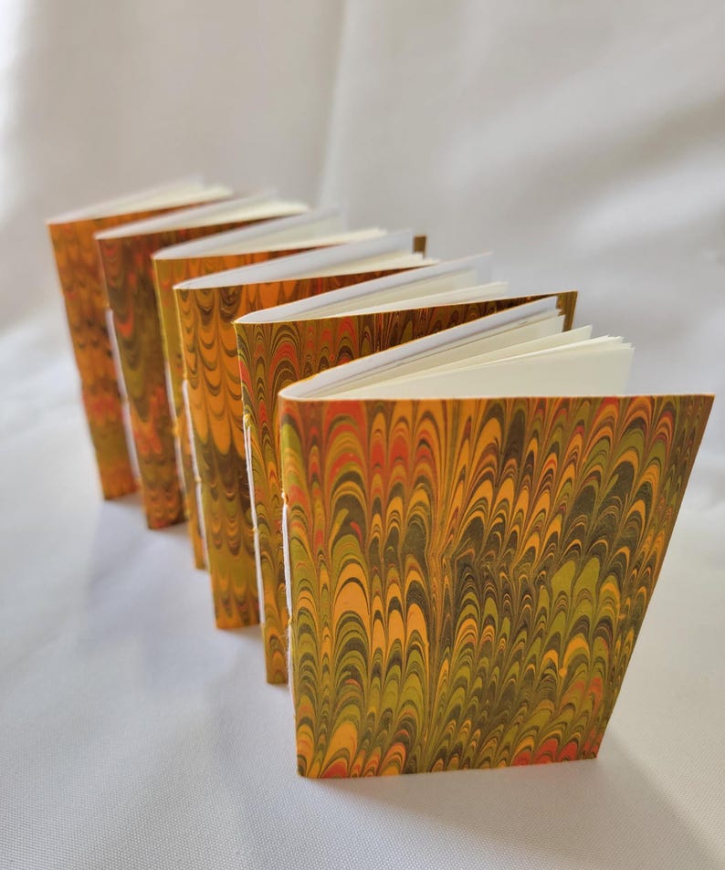 Handmade Marbled Paper Soft Cover Notebooks - Etsy