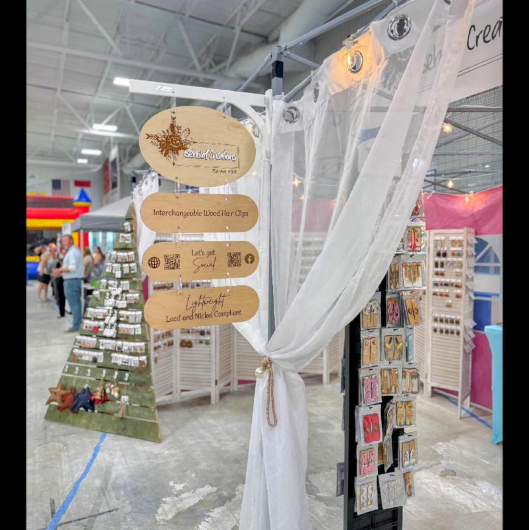 Trade Show Hat Display Ideas For Craft Shows Custom Hanging Canopy Tent  Sign For Craft Show, Farmers Market, image size:1080x1081
