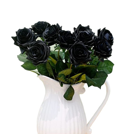 Black Artificial Flowers Home  Black Rose Artificial Flower