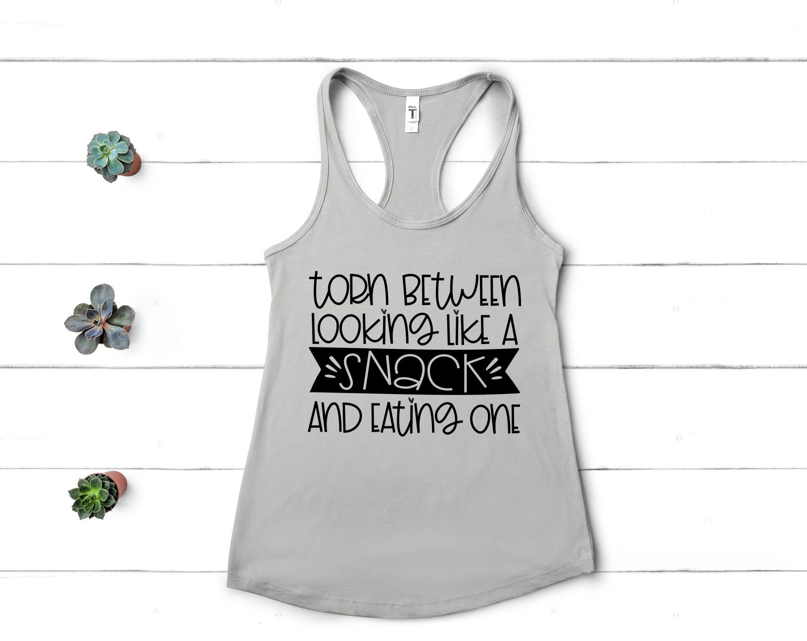 Funny Gym Tank Top for Women Torn Between Looking Like a Etsy