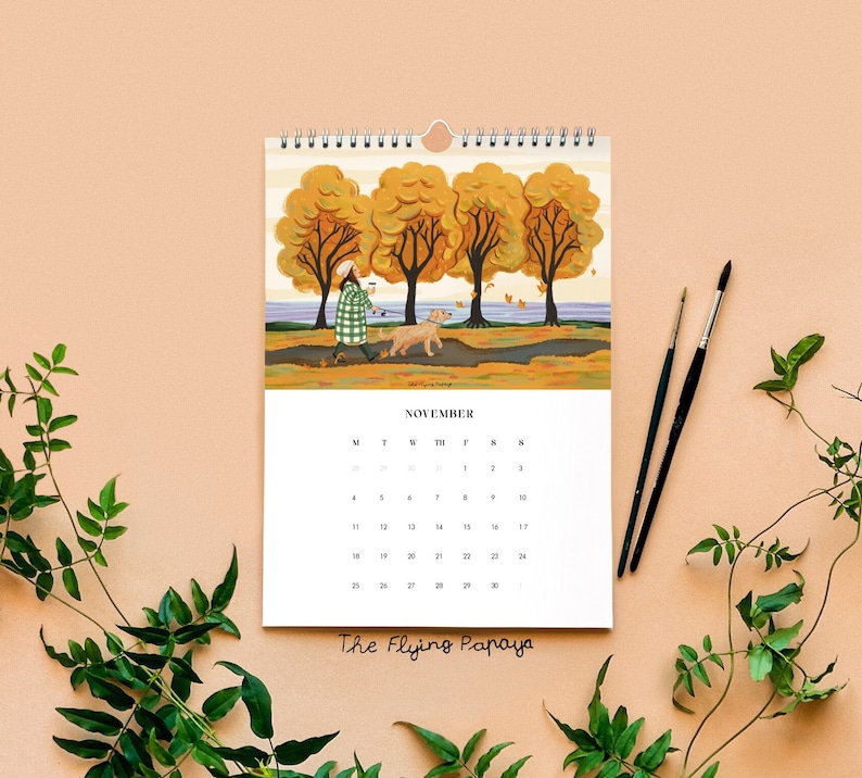 2024 Children's Illustrated Calendar Wall Calendar A4 - Etsy