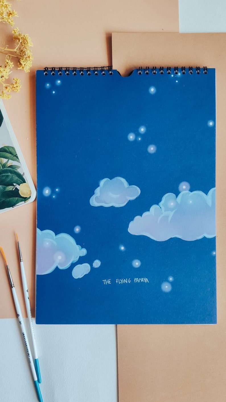 2022 Illustrated Calendar Wall Calendar Illustrated Wall Etsy