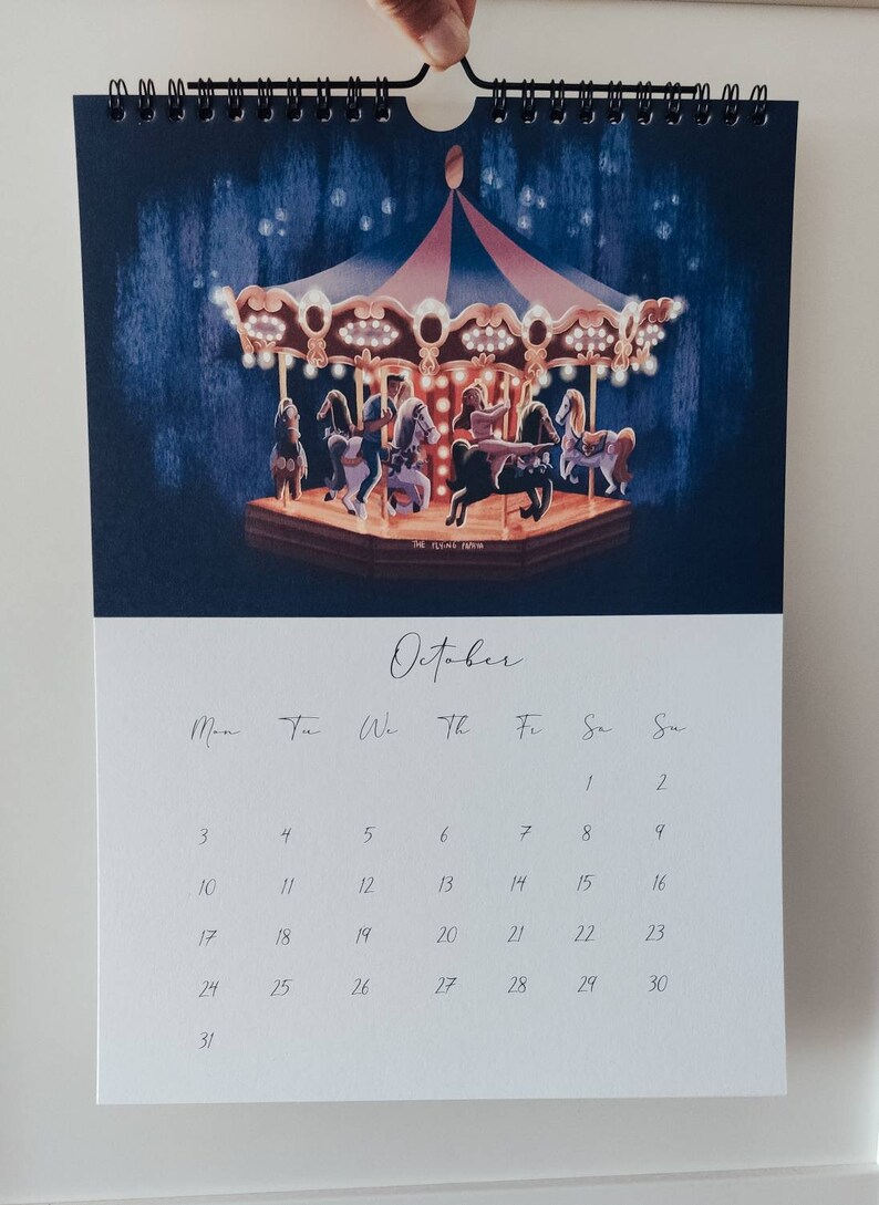 2022 Illustrated Calendar Wall Calendar Illustrated Wall Etsy