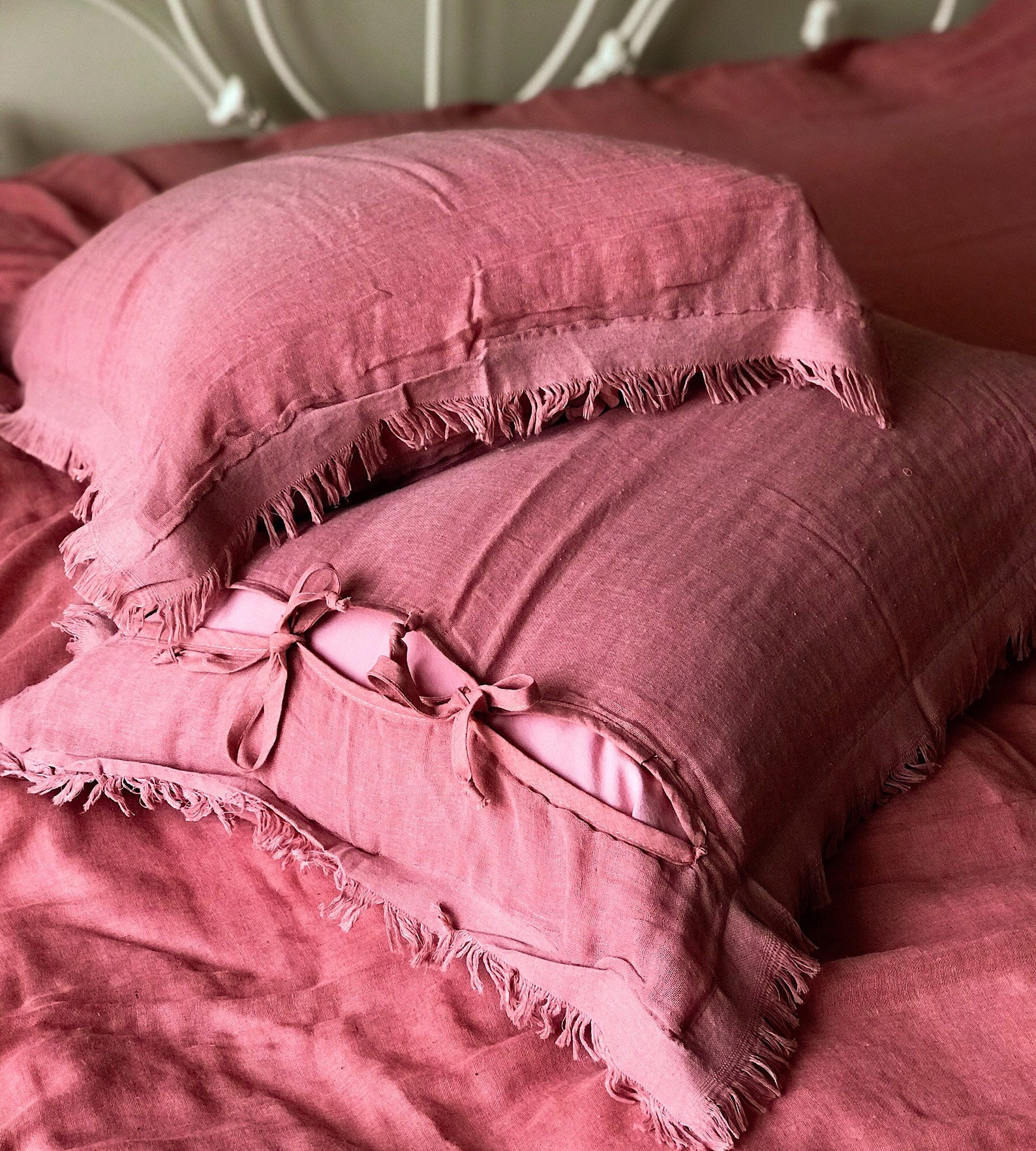 pink boho duvet cover