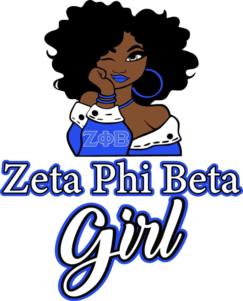 Zeta Phi Beta Sorority Girl downloadbare File-SVG image 0.