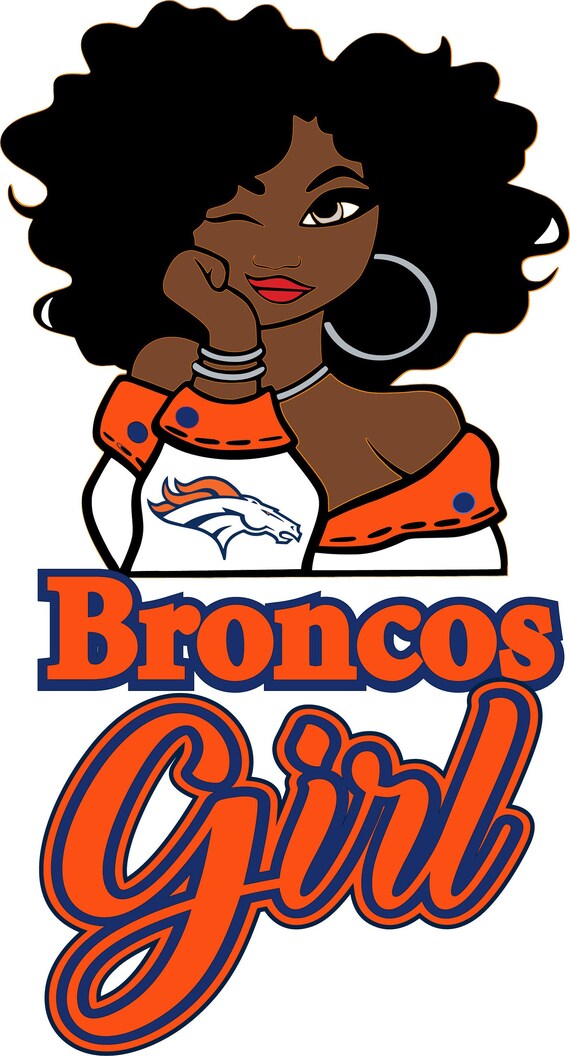 Denver Broncos Girl Downloadable File SVG File Etsy