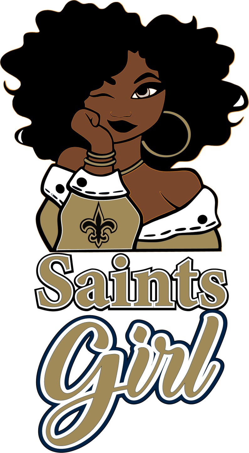 Download New Orleans Saints Girl File-SVG | Etsy