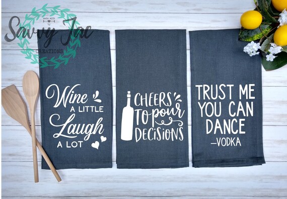 wine kitchen towels