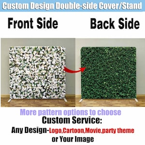Photo Booth Square Backdrop Studio Custom White Flowers Floral 360 Photobooth Cover Stand Wall Party Photography Birthday Shower Wedding