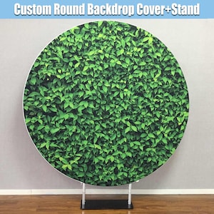 Grass Round Backdrop Grass Wall Round Cover Round Stand Frame Greenery Birthday Party Circle Round Photo Baby Shower Bridal Wedding Supplies