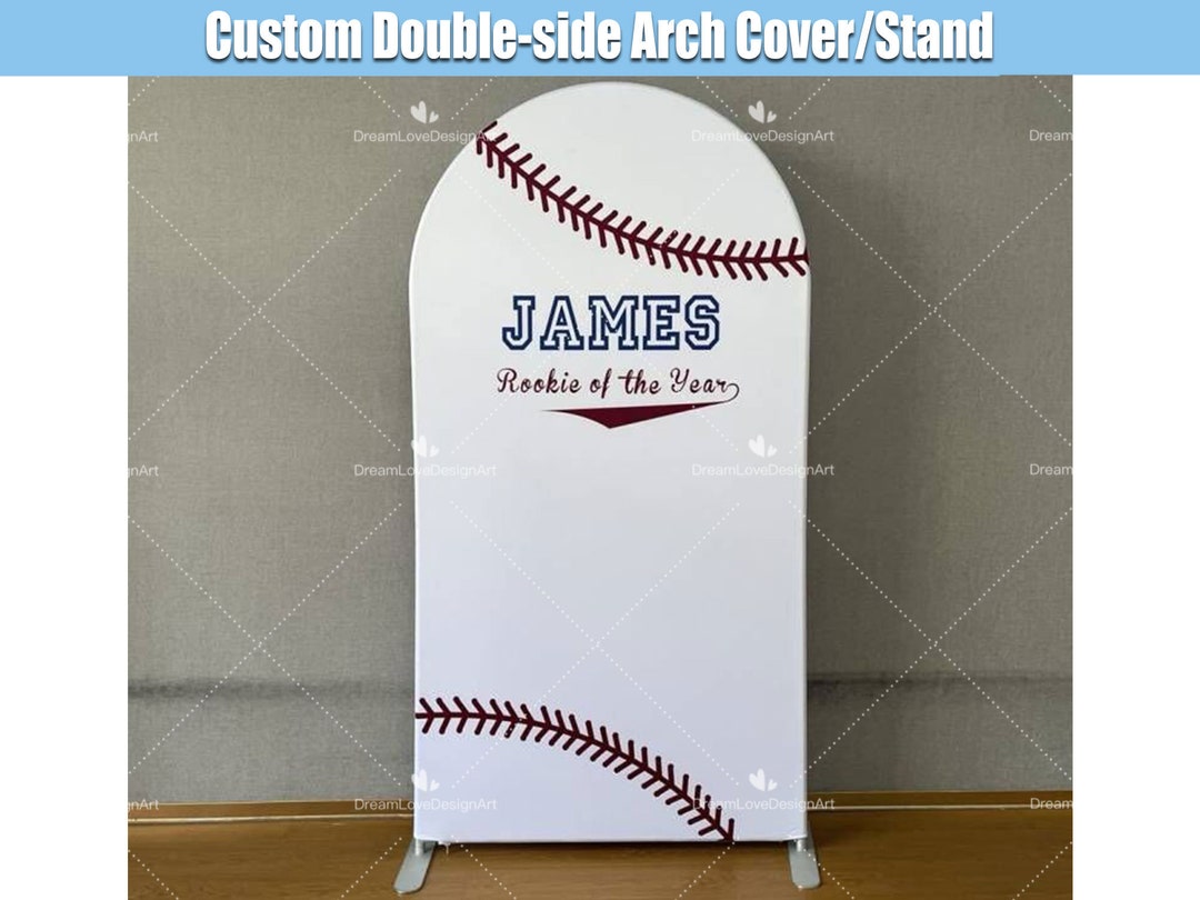 Baseball Arch Backdrop Cover Stand Custom Rookie of the Year Birthday ...