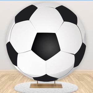 Soccer Round Backdrop Football Sports Birthday Party Round Cover Frame Custom Circle Photo Baby Shower Bridal Wedding Supplies R021