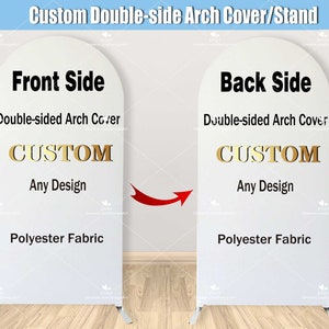 Custom Arch Backdrop Double-sided Cover Metal Stand Frame Fabric Chiara Wall Backdrop Panels Baby Bridal Shower Birthday Party Round Photo