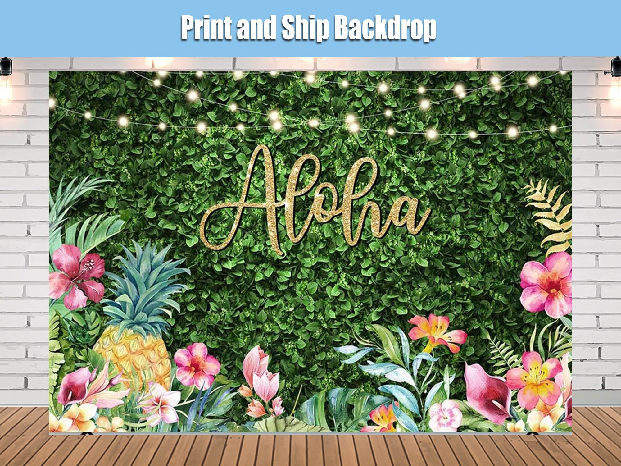 Hawaiian backdrop cheap