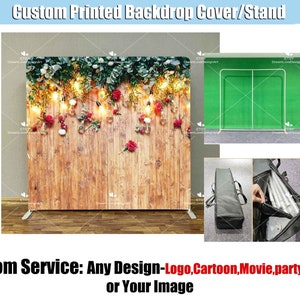 Flowers Square Backdrop Custom Cover Stand Wall Valentine's Day Party Background Birthday Bridal Shower Wedding Rectangle Photo Booth Studio