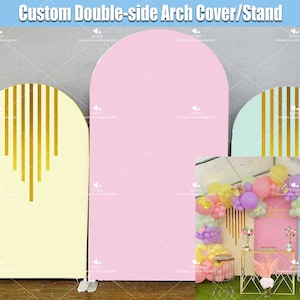 Baby Birthday Arch Backdrop Party Arch Stand Frame Panels Template Pink Yellow Boy Girl Shower Cover Arch Backdrop Chiara Wall Round Photo