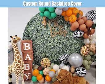 Grass Round Backdrop Grass Wall Round Cover Arch Round Stand Frame Greenery Birthday Party Circle Round Photo Baby Shower Bridal Wedding