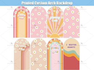 Hippie Groovy Sfondo Banner 60's70's Party Background Extra Large Fondali Boho Flower Peace Logo Party Sign Scene Setters Decorazione Da Parete Forniture Per Interni Ed Esterni Photo Booth Props