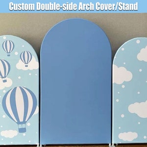 Hot Air Balloon Arch Backdrop Cover Adventure Baby Boy Birthday Baby Shower Party Arch Stand Frame Panels Girl Chiara Wall Round Photo Board