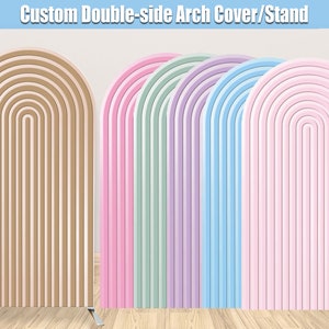 Groovy Ripples Arch Backdrop Ripple Cover Custom Pink Blue Baby Shower Arched Garland Chiara Wall Panels Bridal Birthday Photo Ribbed